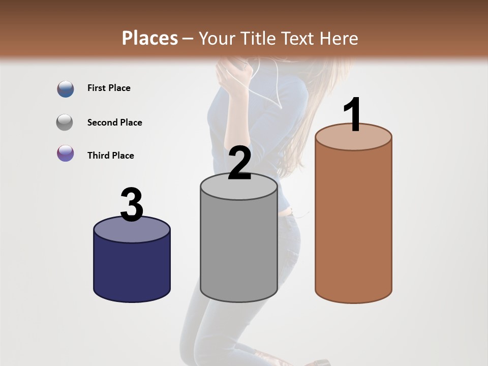 Woman Enjoyment Energetic PowerPoint Template