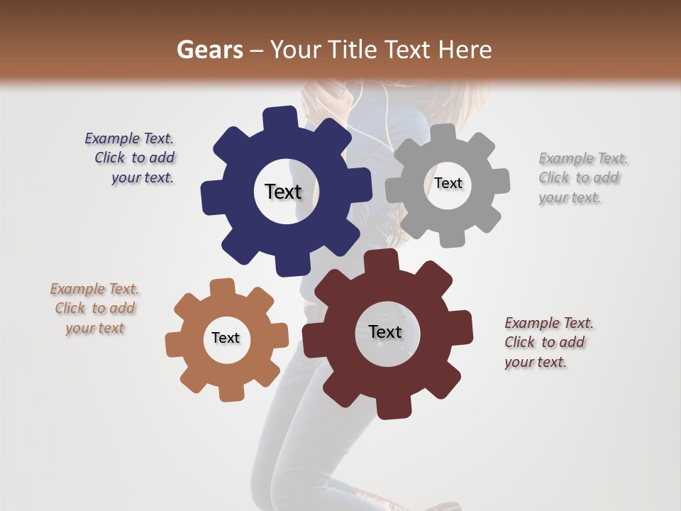 Woman Enjoyment Energetic PowerPoint Template