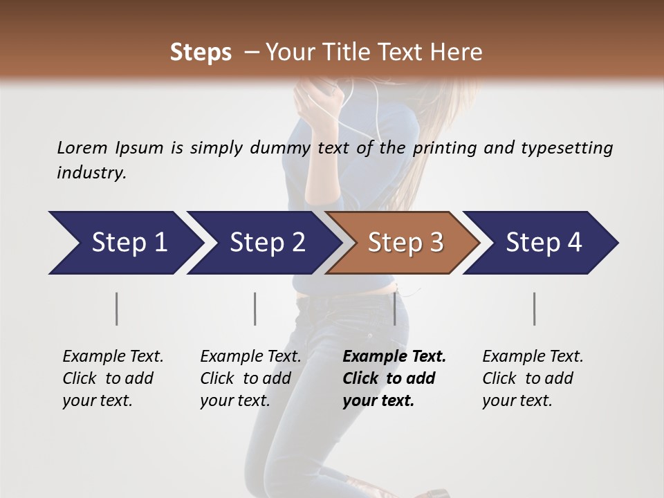 Woman Enjoyment Energetic PowerPoint Template