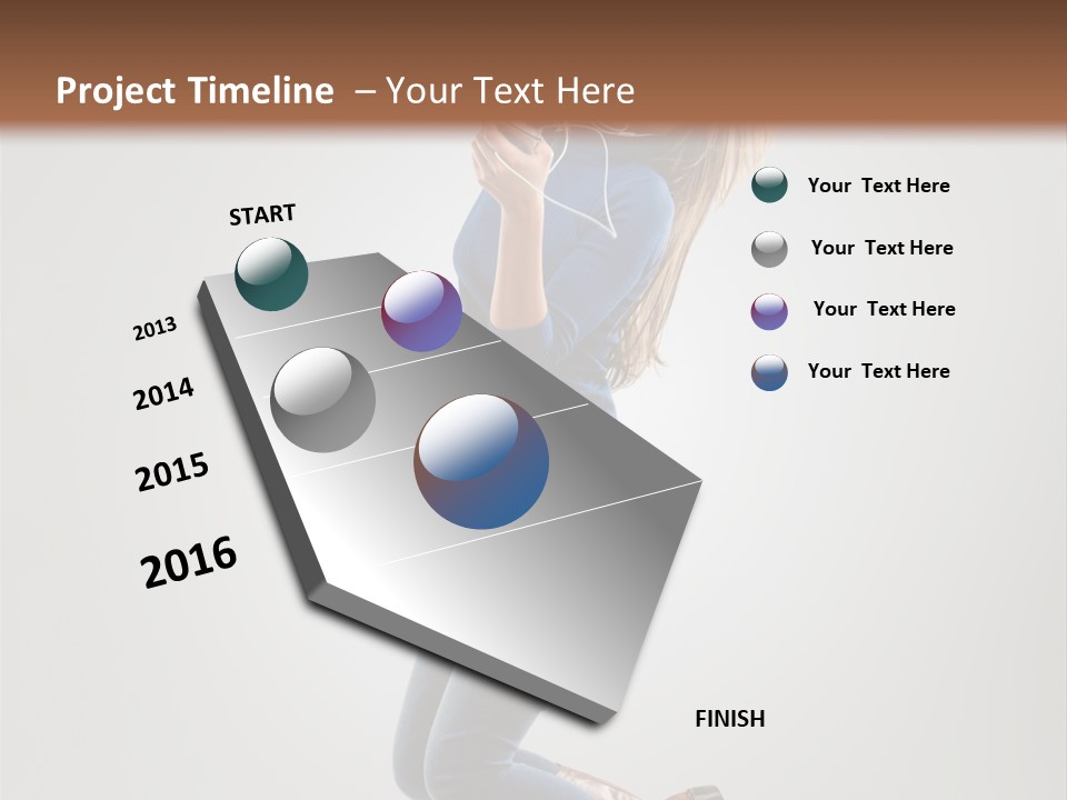 Woman Enjoyment Energetic PowerPoint Template