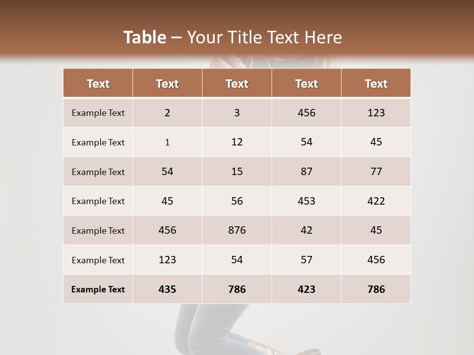 Woman Enjoyment Energetic PowerPoint Template