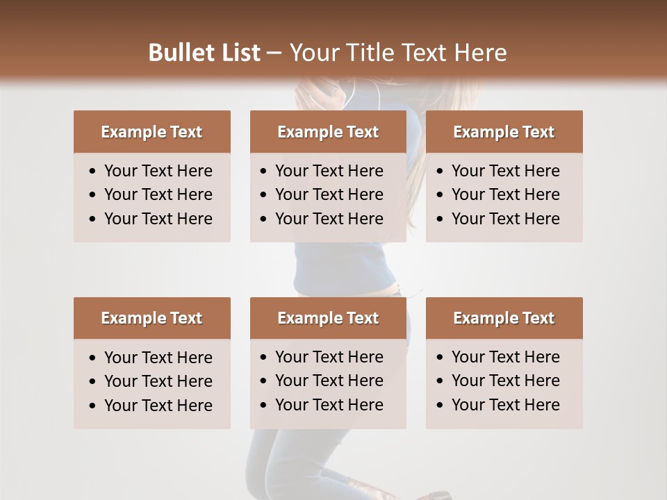 Woman Enjoyment Energetic PowerPoint Template