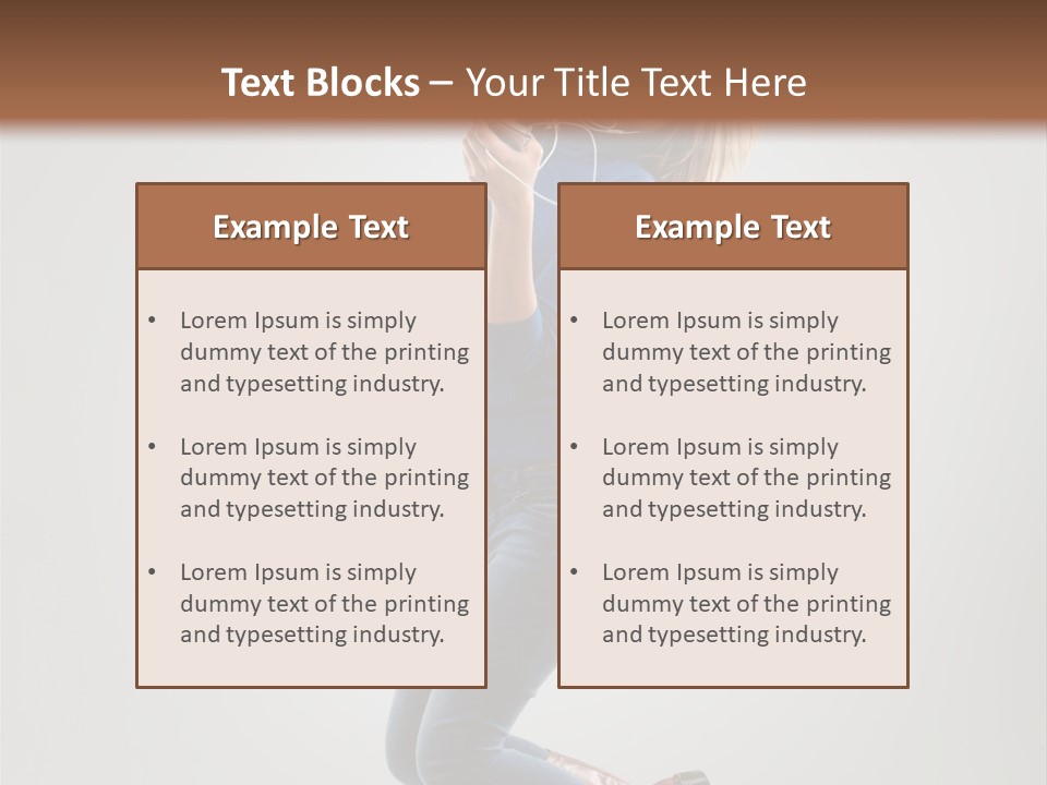 Woman Enjoyment Energetic PowerPoint Template