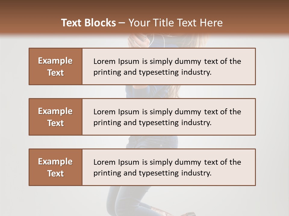 Woman Enjoyment Energetic PowerPoint Template