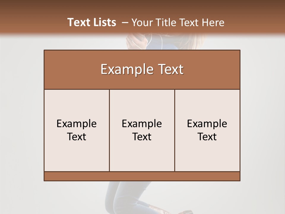 Woman Enjoyment Energetic PowerPoint Template