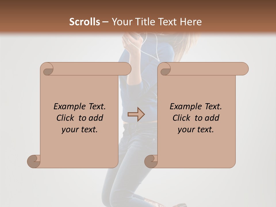 Woman Enjoyment Energetic PowerPoint Template