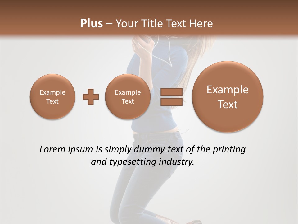 Woman Enjoyment Energetic PowerPoint Template