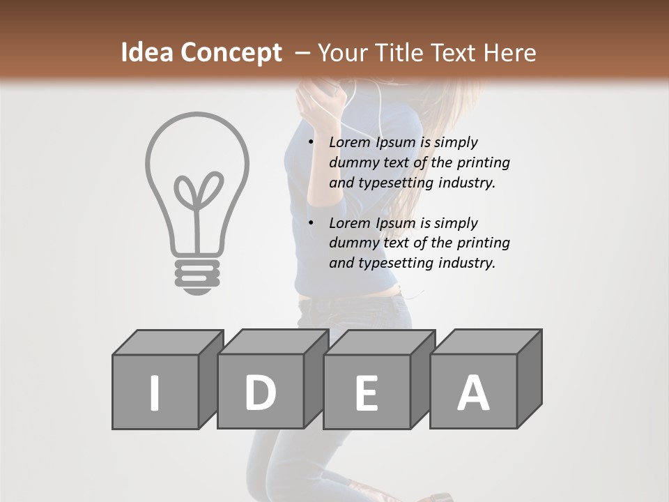 Woman Enjoyment Energetic PowerPoint Template