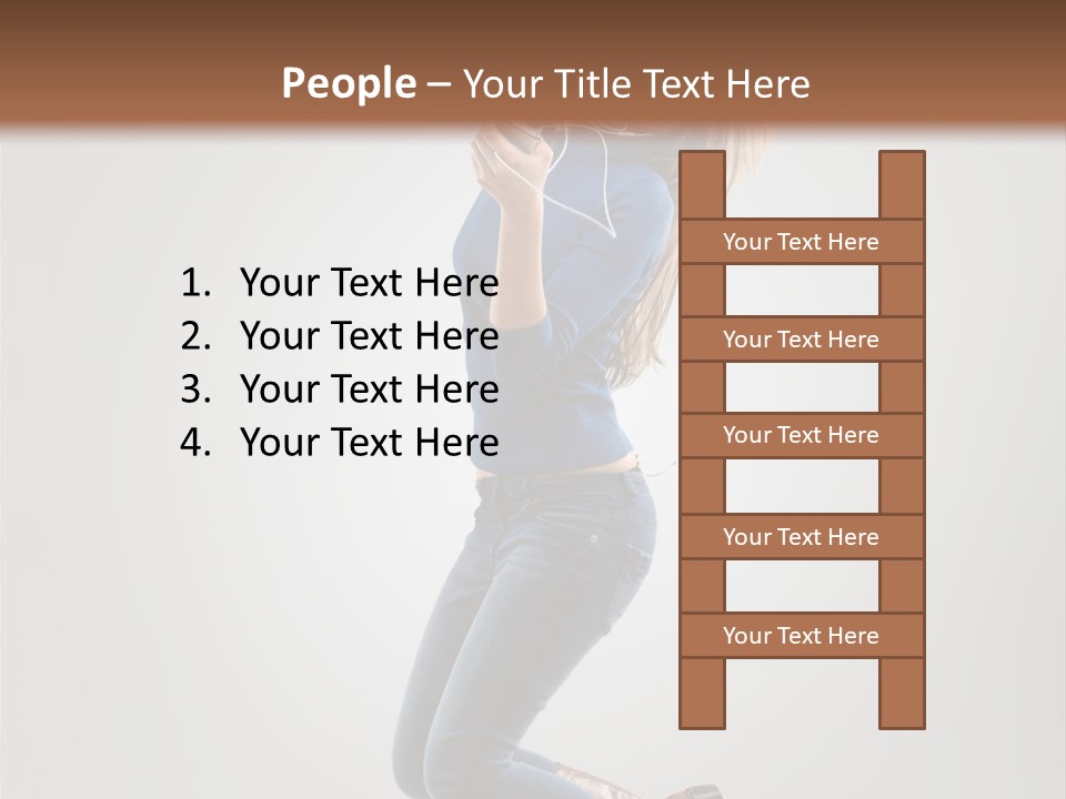 Woman Enjoyment Energetic PowerPoint Template