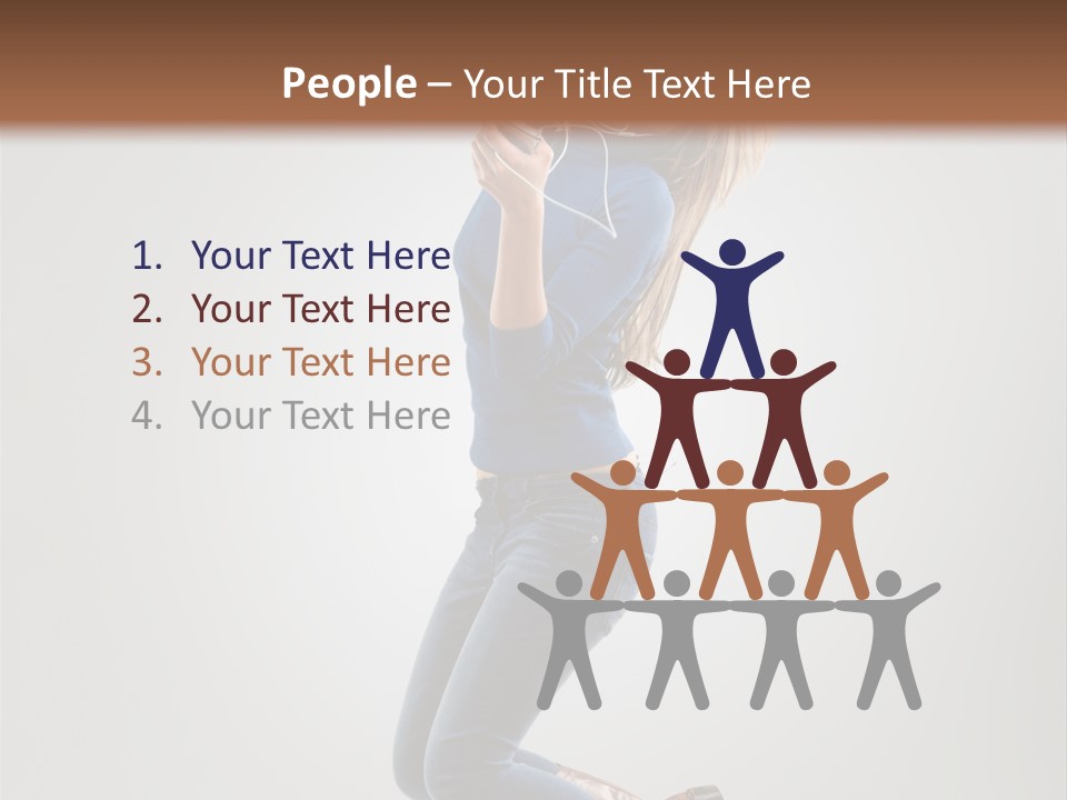 Woman Enjoyment Energetic PowerPoint Template