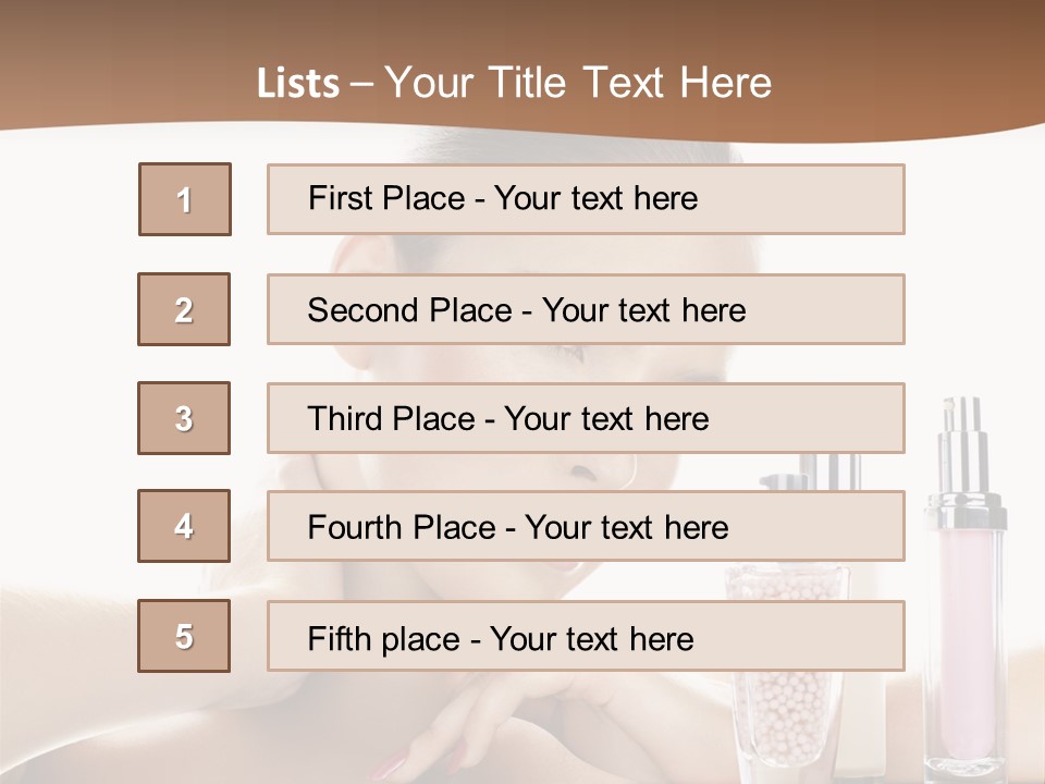 Mirror Girl Moisture PowerPoint Template