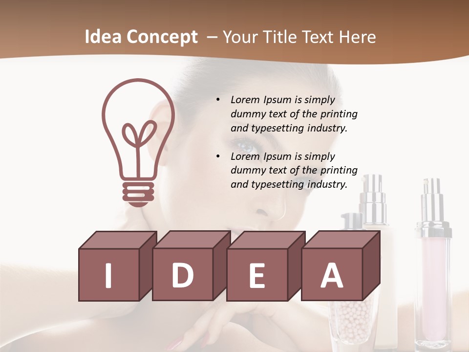 Mirror Girl Moisture PowerPoint Template