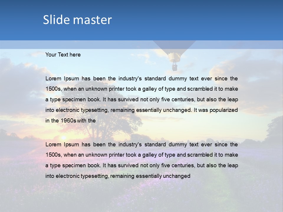 Beautiful Flying Evening PowerPoint Template