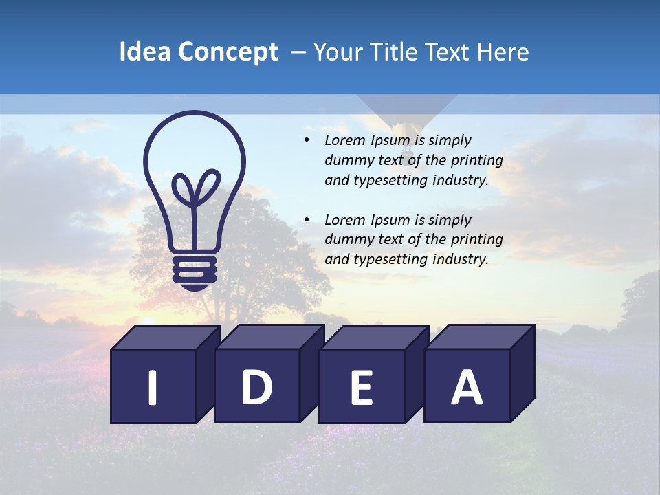 Beautiful Flying Evening PowerPoint Template