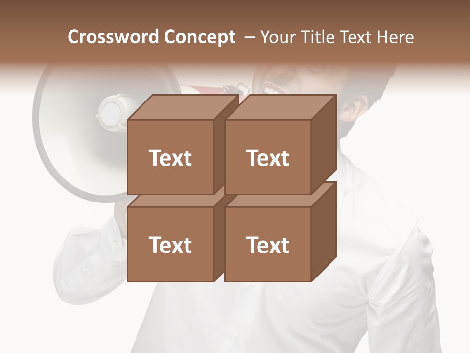 Boy Standing Voice PowerPoint Template