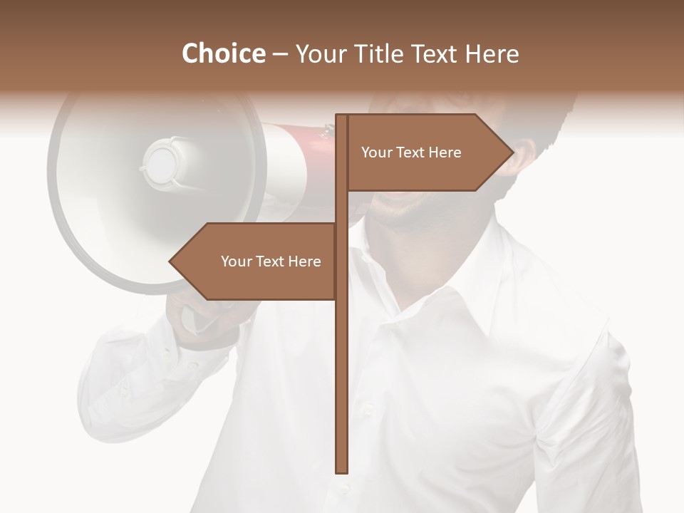 Boy Standing Voice PowerPoint Template