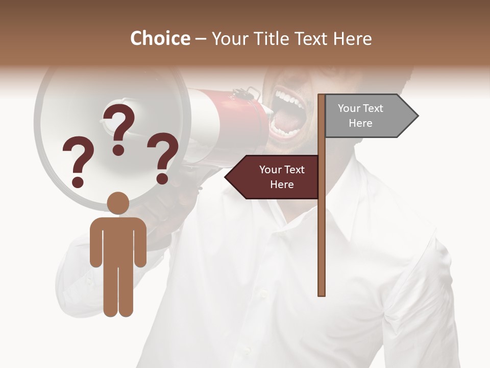 Boy Standing Voice PowerPoint Template