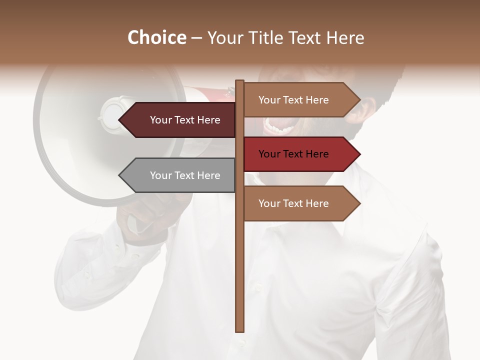 Boy Standing Voice PowerPoint Template