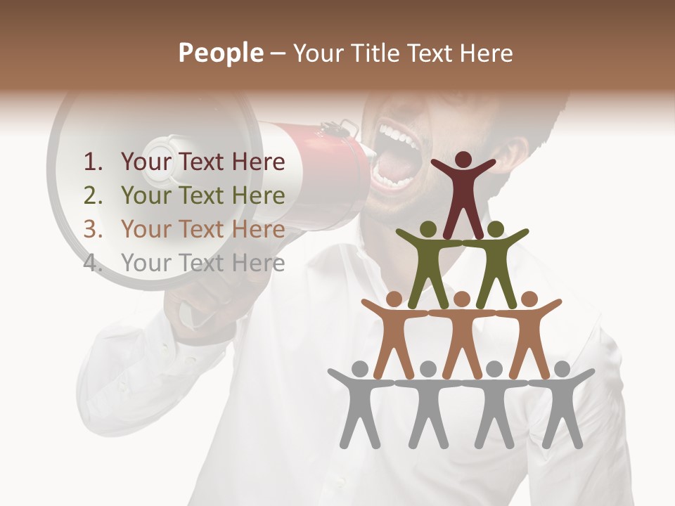 Boy Standing Voice PowerPoint Template