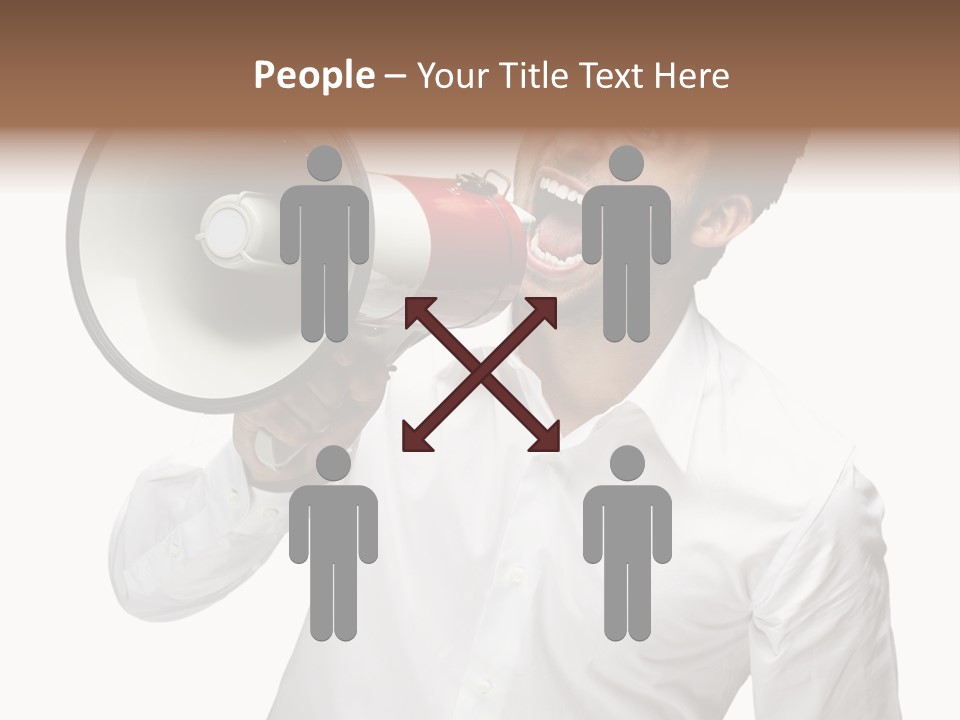 Boy Standing Voice PowerPoint Template