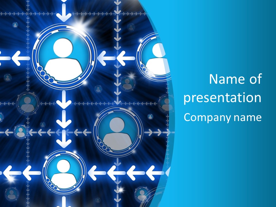 Graphics Communications Connection PowerPoint Template