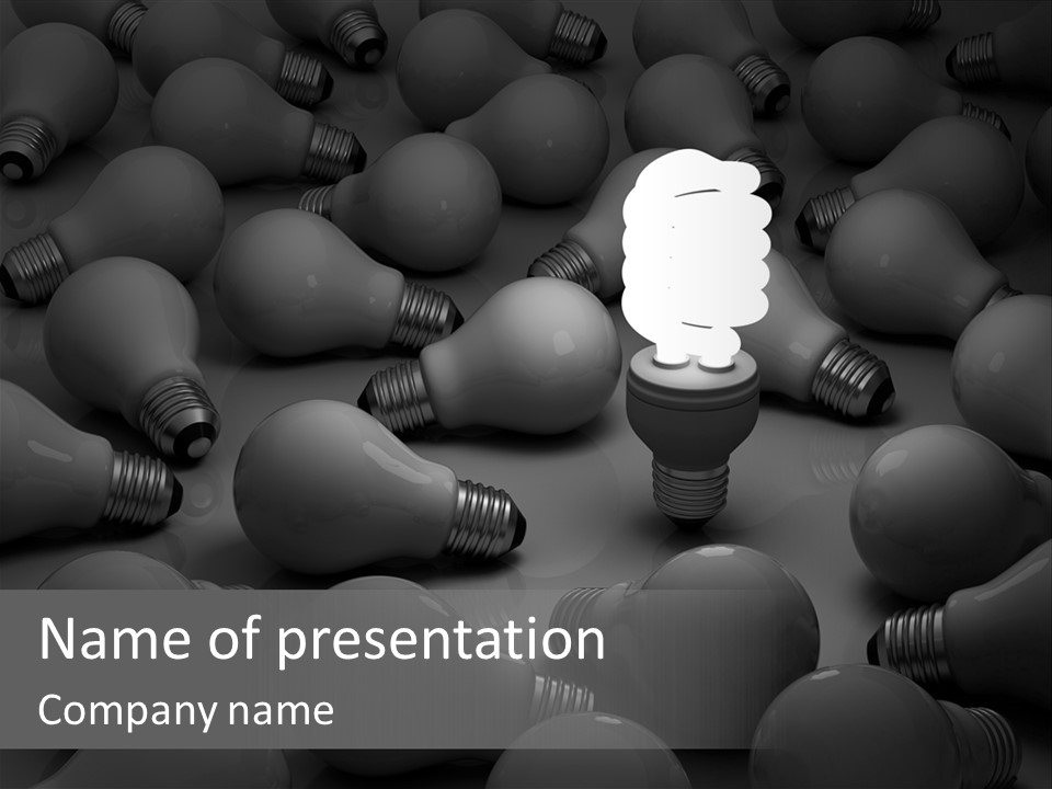 Concepts Unlit Electricity PowerPoint Template