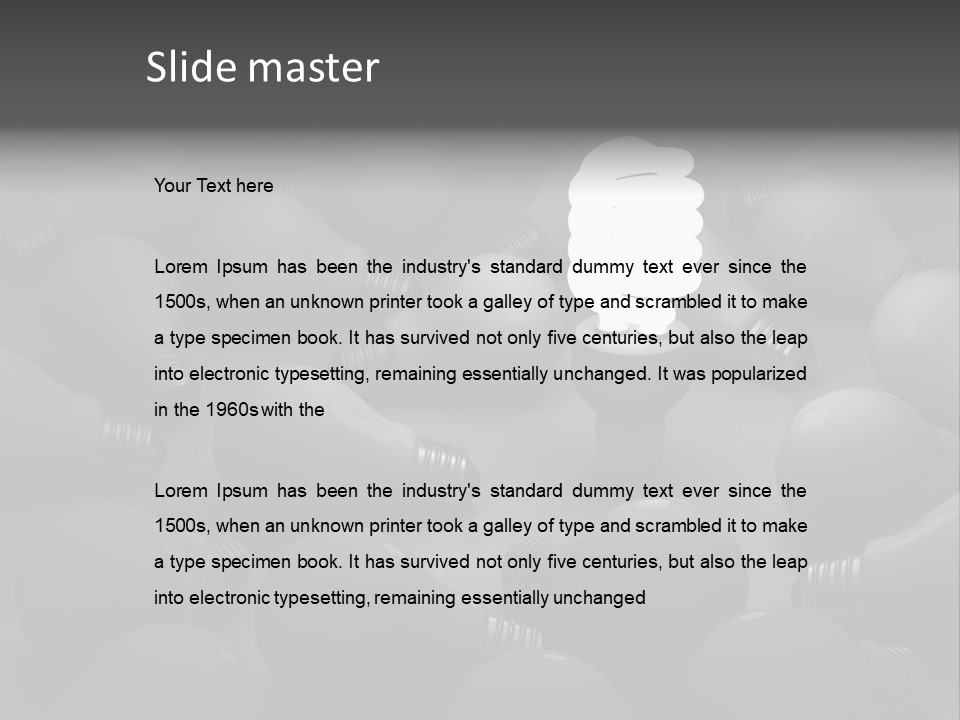 Concepts Unlit Electricity PowerPoint Template