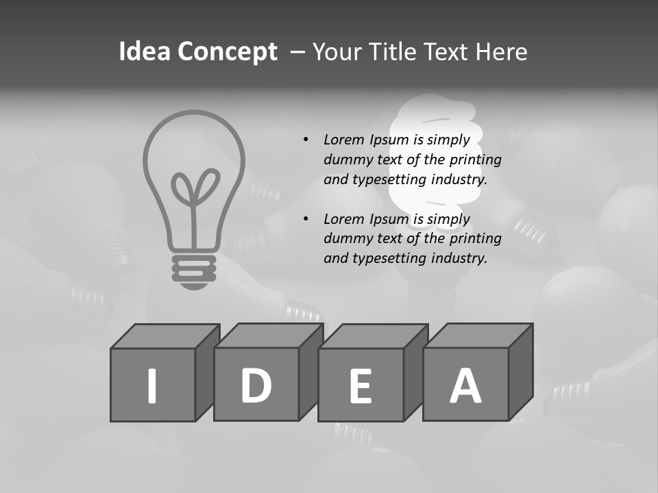 Concepts Unlit Electricity PowerPoint Template