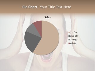 A Woman With Her Hands On Her Head With Her Mouth Open PowerPoint Template