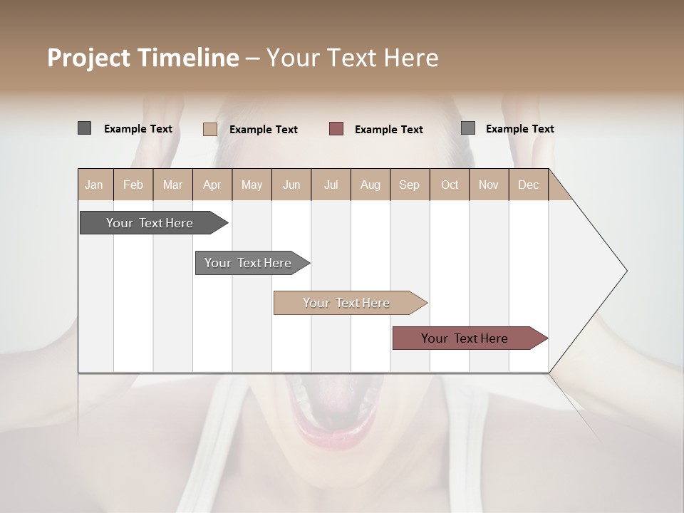 A Woman With Her Hands On Her Head With Her Mouth Open PowerPoint Template