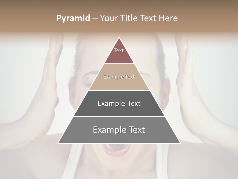 A Woman With Her Hands On Her Head With Her Mouth Open PowerPoint Template