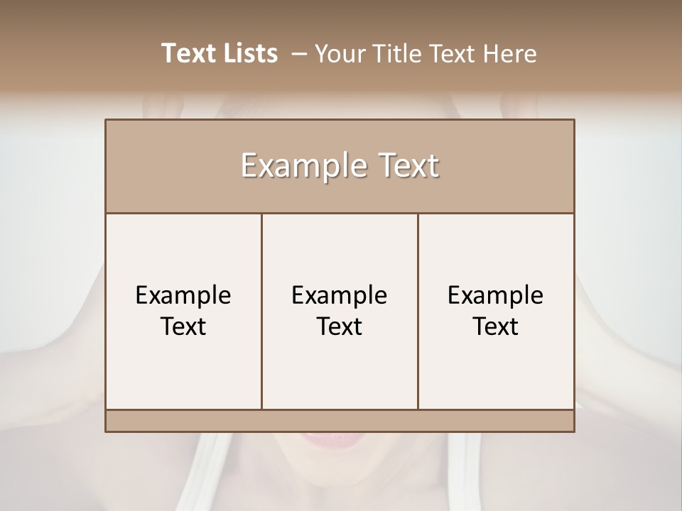 A Woman With Her Hands On Her Head With Her Mouth Open PowerPoint Template