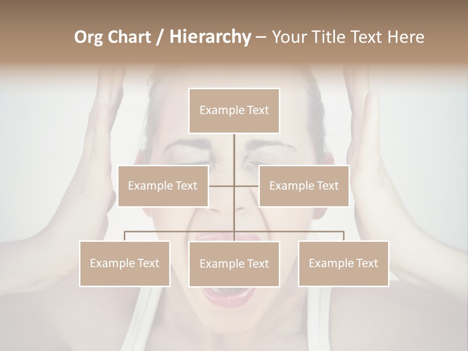 A Woman With Her Hands On Her Head With Her Mouth Open PowerPoint Template
