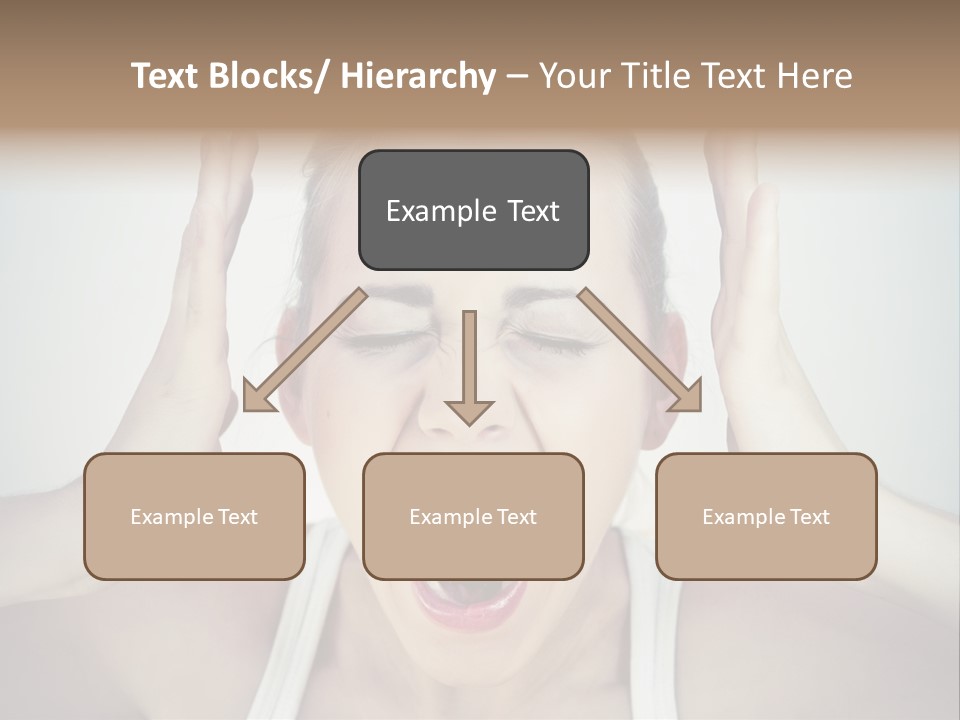 A Woman With Her Hands On Her Head With Her Mouth Open PowerPoint Template