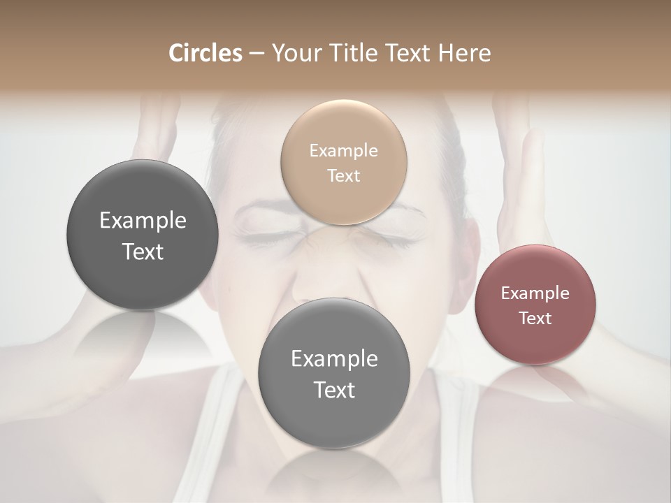 A Woman With Her Hands On Her Head With Her Mouth Open PowerPoint Template