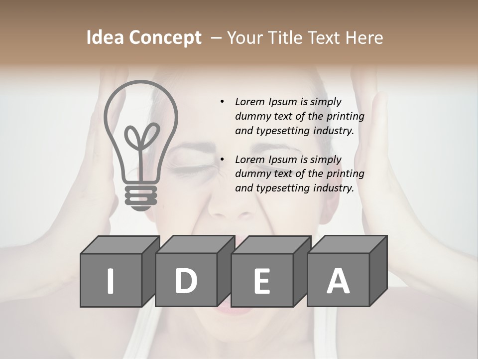 A Woman With Her Hands On Her Head With Her Mouth Open PowerPoint Template