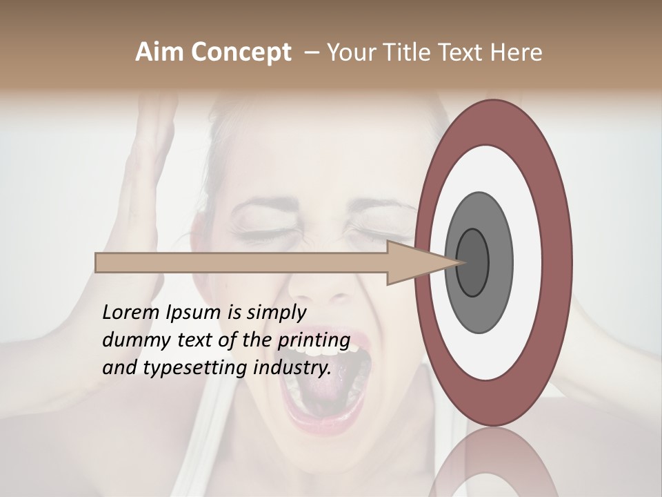 A Woman With Her Hands On Her Head With Her Mouth Open PowerPoint Template