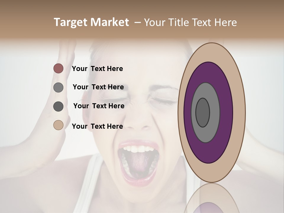 A Woman With Her Hands On Her Head With Her Mouth Open PowerPoint Template