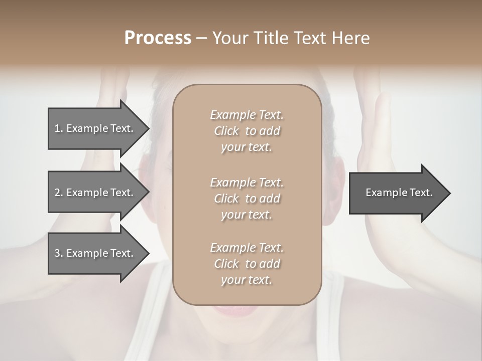 A Woman With Her Hands On Her Head With Her Mouth Open PowerPoint Template