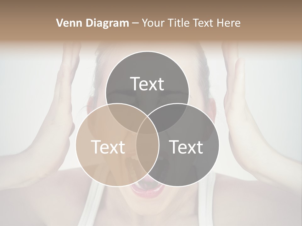 A Woman With Her Hands On Her Head With Her Mouth Open PowerPoint Template