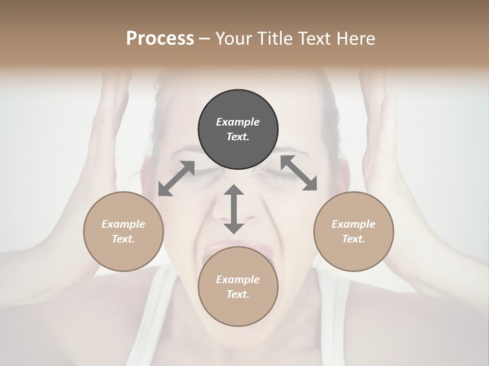 A Woman With Her Hands On Her Head With Her Mouth Open PowerPoint Template
