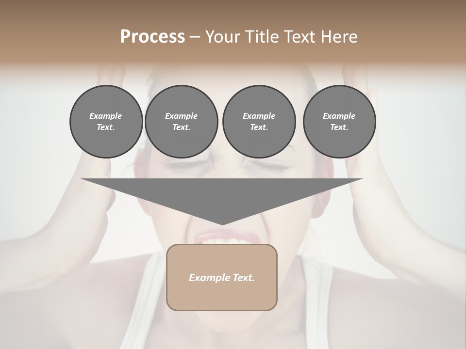 A Woman With Her Hands On Her Head With Her Mouth Open PowerPoint Template