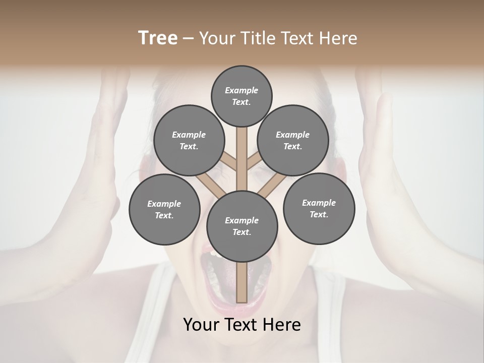 A Woman With Her Hands On Her Head With Her Mouth Open PowerPoint Template