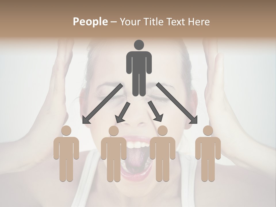 A Woman With Her Hands On Her Head With Her Mouth Open PowerPoint Template