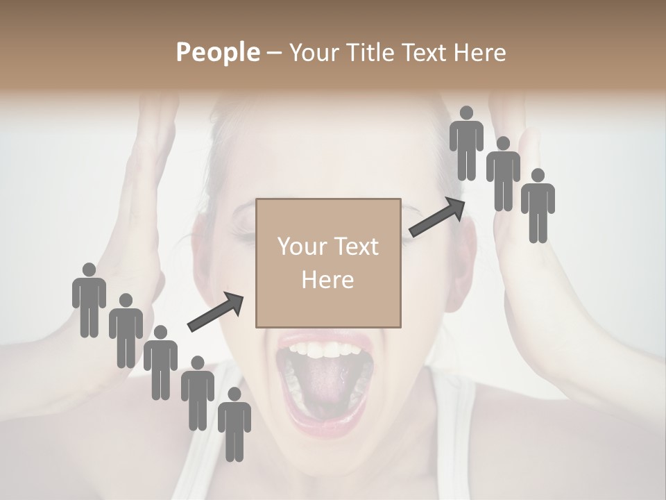 A Woman With Her Hands On Her Head With Her Mouth Open PowerPoint Template