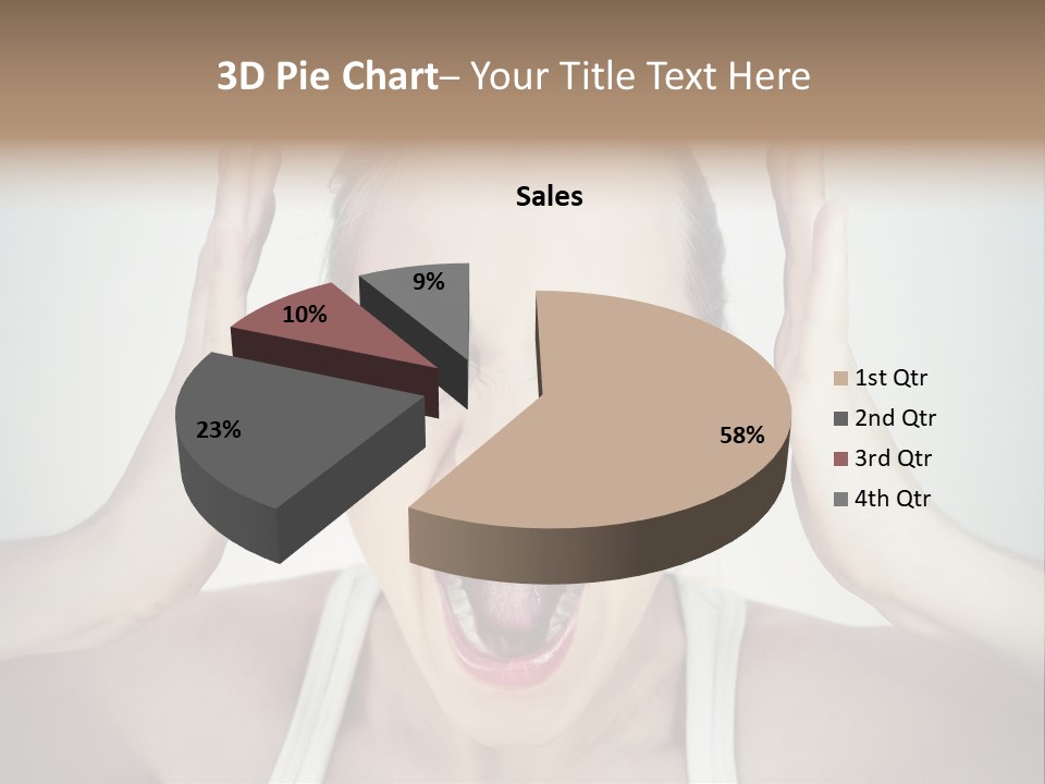 A Woman With Her Hands On Her Head With Her Mouth Open PowerPoint Template