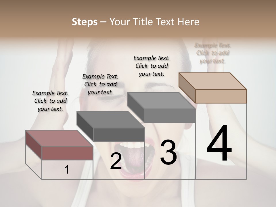 A Woman With Her Hands On Her Head With Her Mouth Open PowerPoint Template