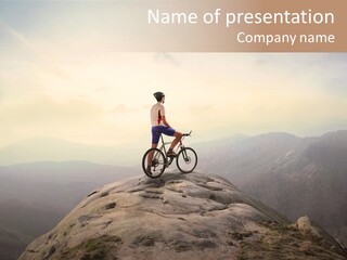 Sky Bicycle Outdoor PowerPoint Template