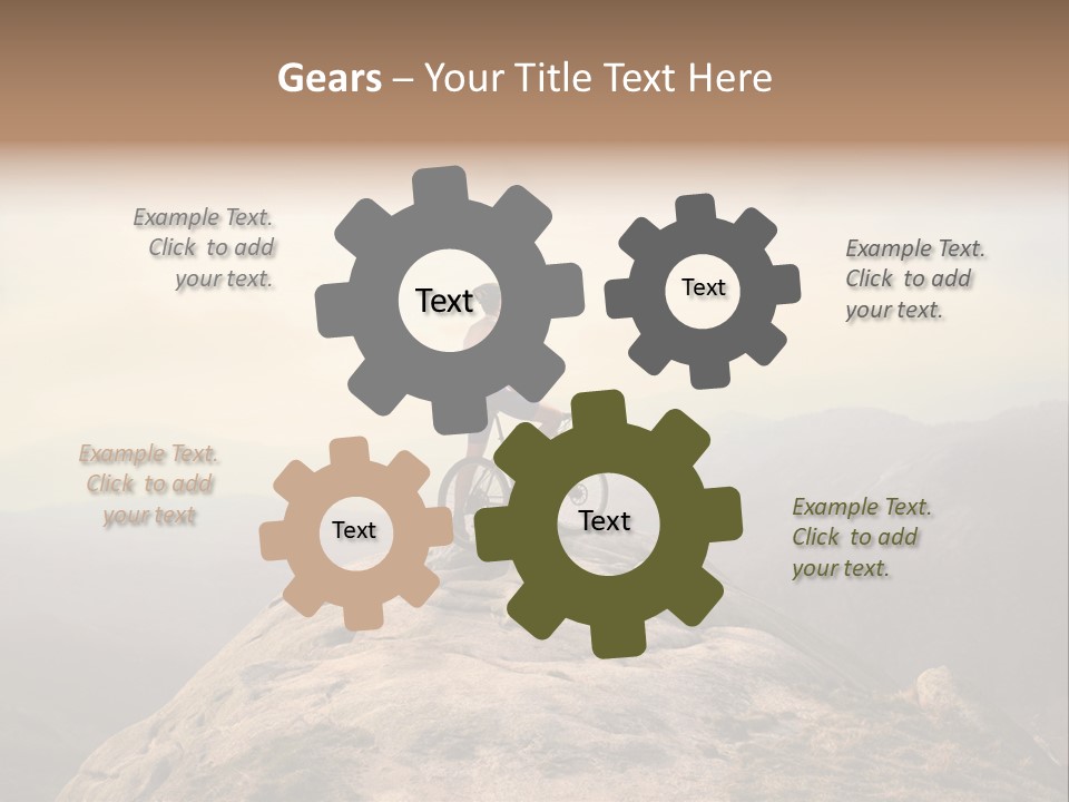 Sky Bicycle Outdoor PowerPoint Template