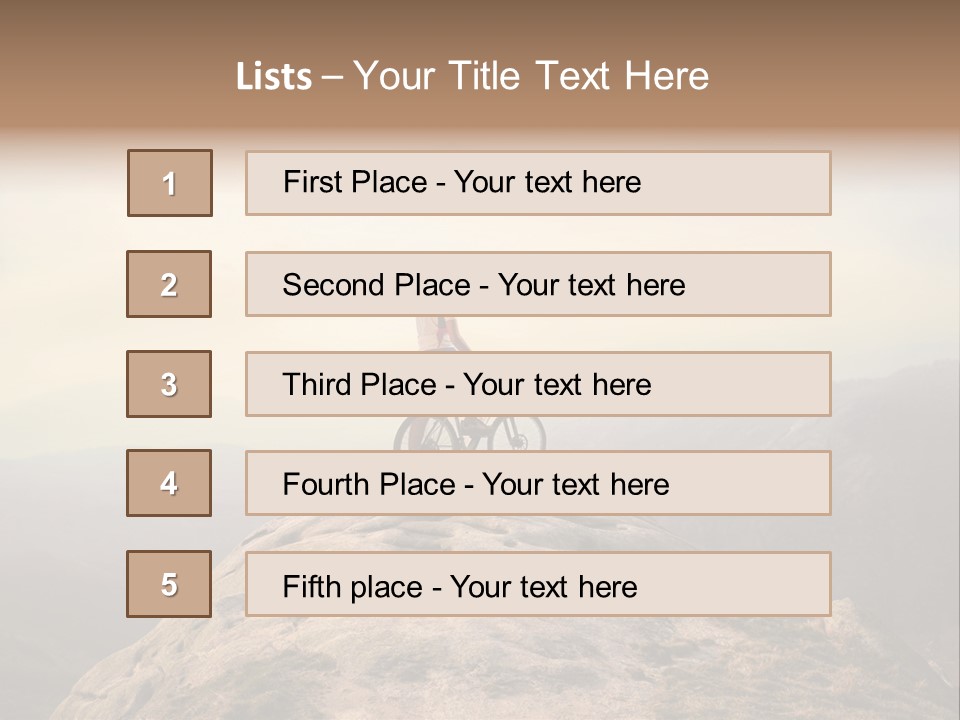 Sky Bicycle Outdoor PowerPoint Template